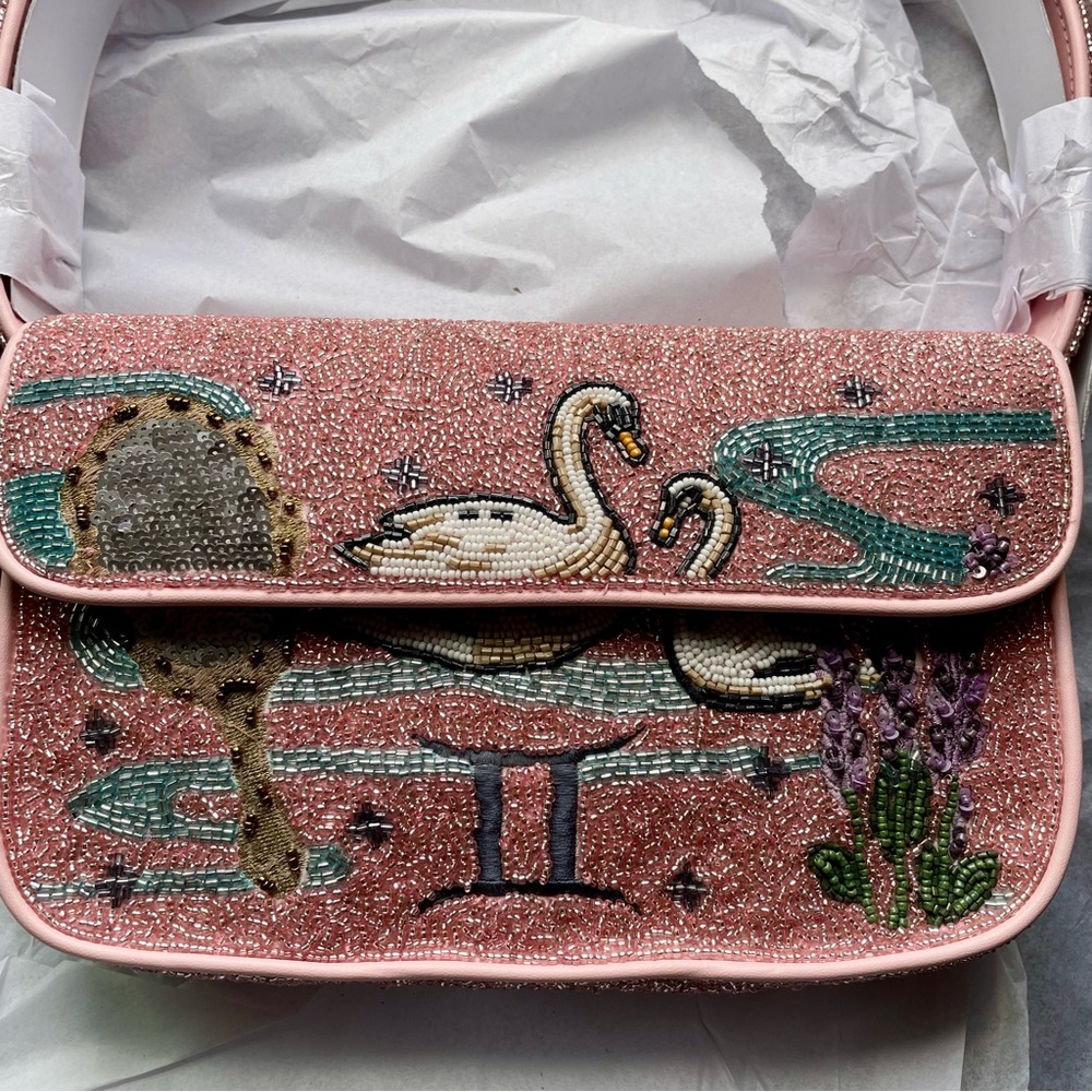 STAUD BEADED ZODIAC TOMMY BAG GEMINI - Picture 7 of 10
